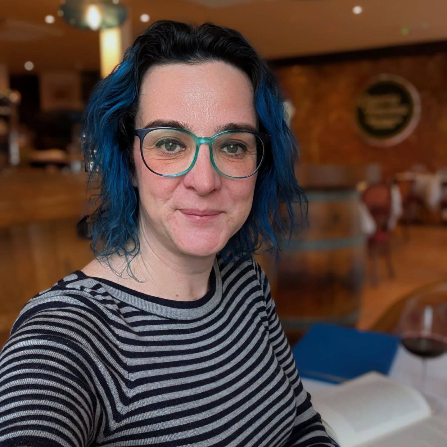 New Hair

Also feeling quite wobbly at the moment, so decided to come out for a self care date. I have a familiar, favourite book and am at a restaurant that I've had an eye on for a while. 
The owner seems to have sussed that I want to quietly take a bit of personal time and suggested that I might want the main course in twenty minutes which was perfect.