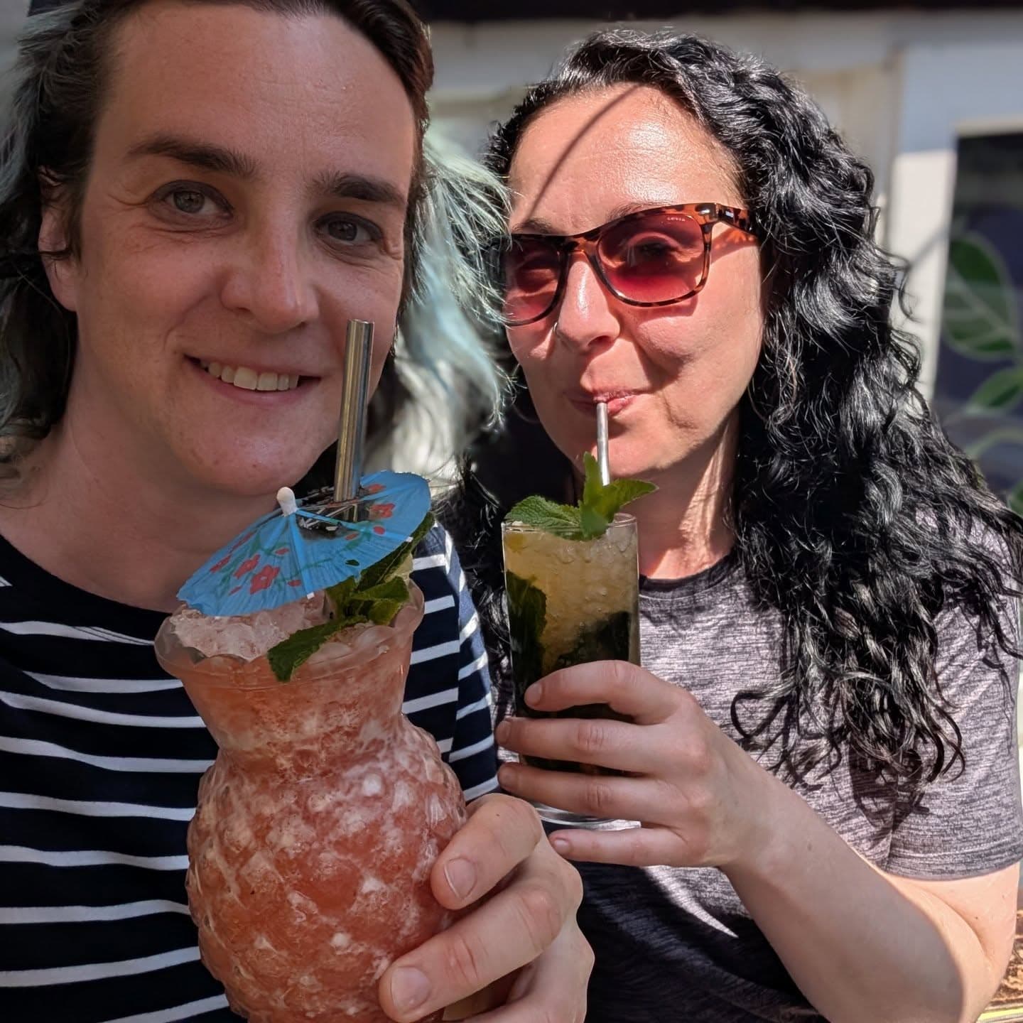 Brighton adventure with @fenviolet__ . Mostly involving booze, food and sun. We even cycled, which is apparently challenging for Hannahs.